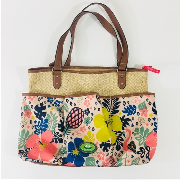 lily bloom luggage tropical pineapple